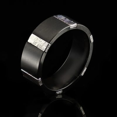 Unique Handcrafted Men’s Muonionalusta Meteorite Ring