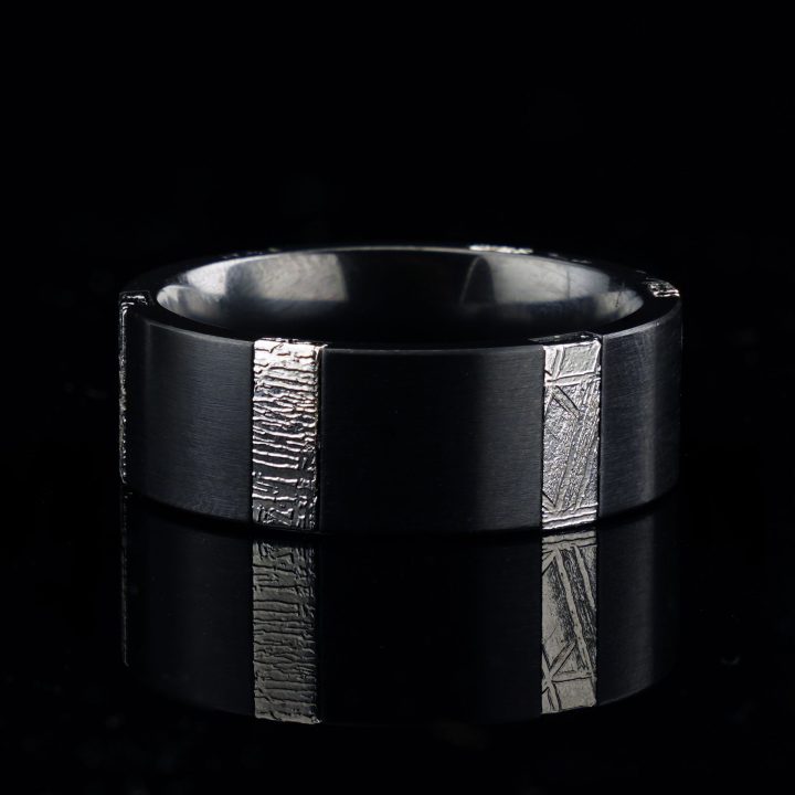 Unique Handcrafted Men’s Muonionalusta Meteorite Ring