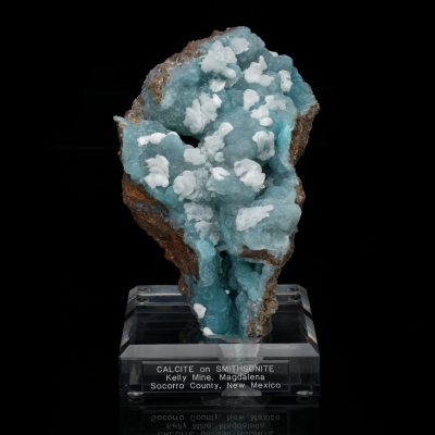 Calcite on Smithsonite Mineral Specimen from Kelly Mine, New Mexico