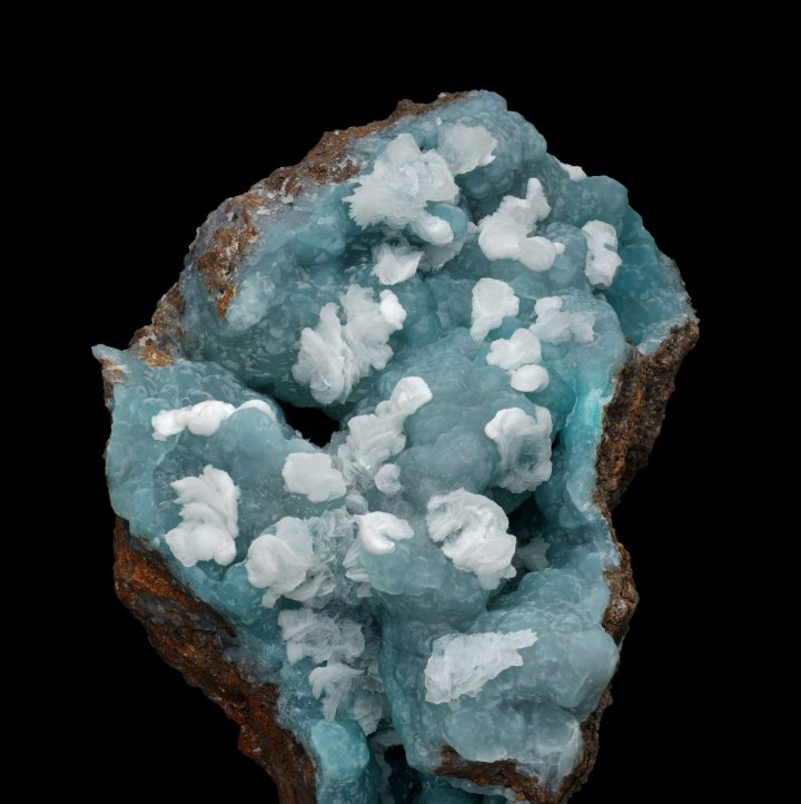 Calcite on Smithsonite Mineral Specimen from Kelly Mine, New Mexico