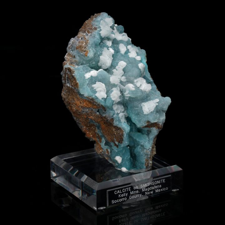 Calcite on Smithsonite Mineral Specimen from Kelly Mine, New Mexico