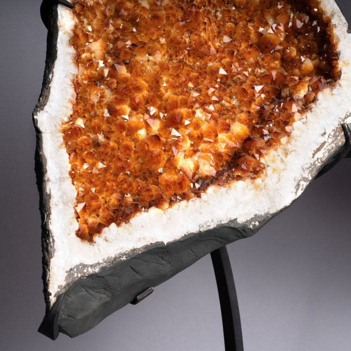 Large 5 ft Genuine Citrine Butterfly Wings on Custom Stand – Crystal Sculpture