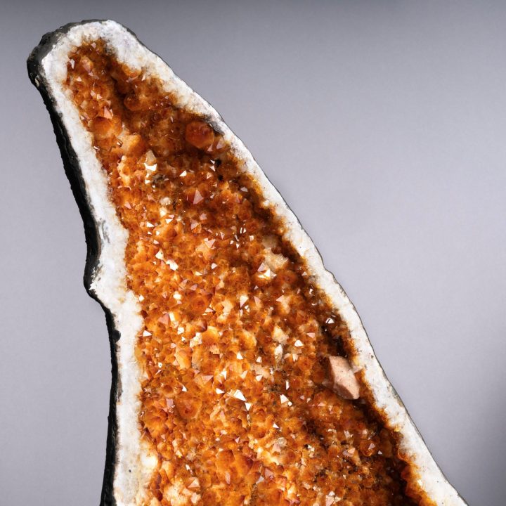 Large 5 ft Genuine Citrine Butterfly Wings on Custom Stand – Crystal Sculpture