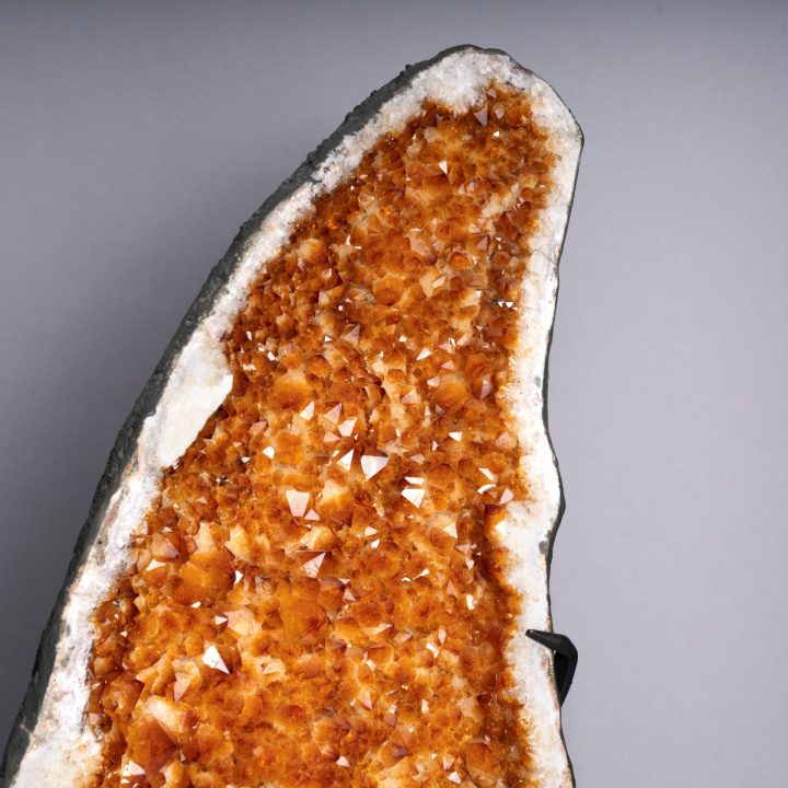 Large 5 ft Genuine Citrine Butterfly Wings on Custom Stand – Crystal Sculpture