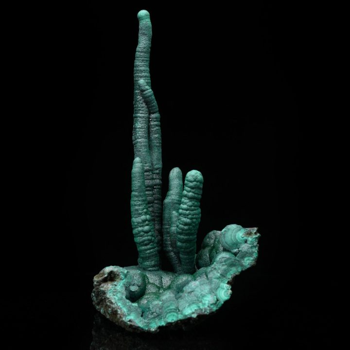 Genuine Malachite Stalactites from the DRC – Vibrant Green Mineral Specimen