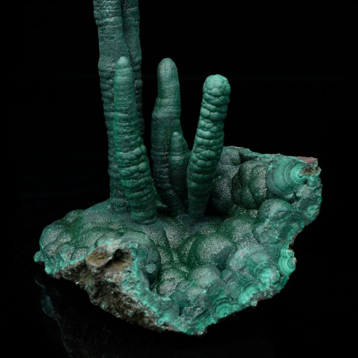 Genuine Malachite Stalactites from the DRC – Vibrant Green Mineral Specimen