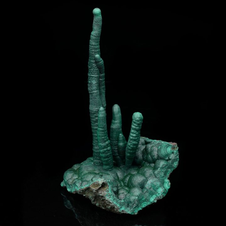 Genuine Malachite Stalactites from the DRC – Vibrant Green Mineral Specimen