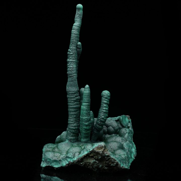Genuine Malachite Stalactites from the DRC – Vibrant Green Mineral Specimen