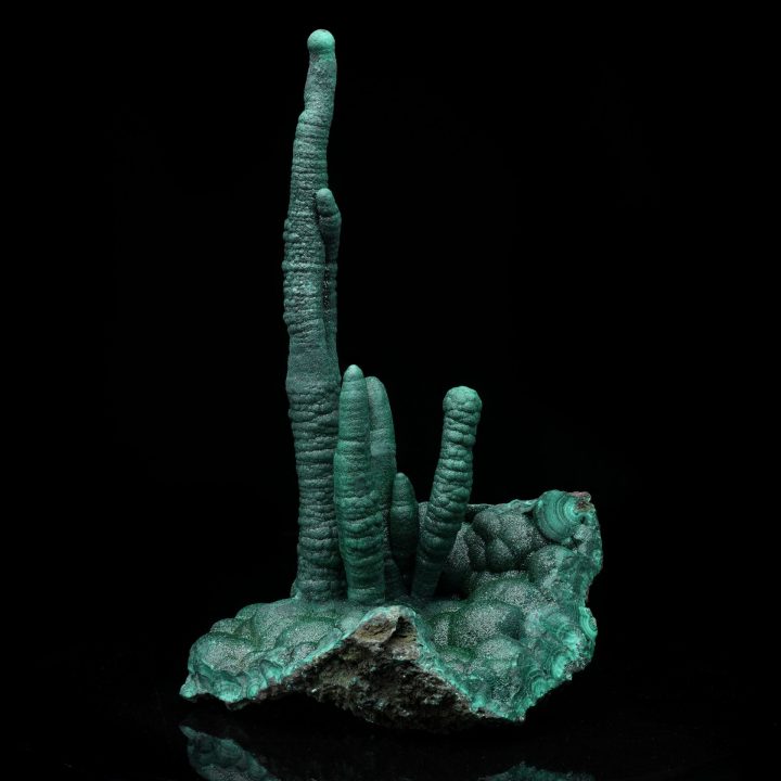 Genuine Malachite Stalactites from the DRC – Vibrant Green Mineral Specimen
