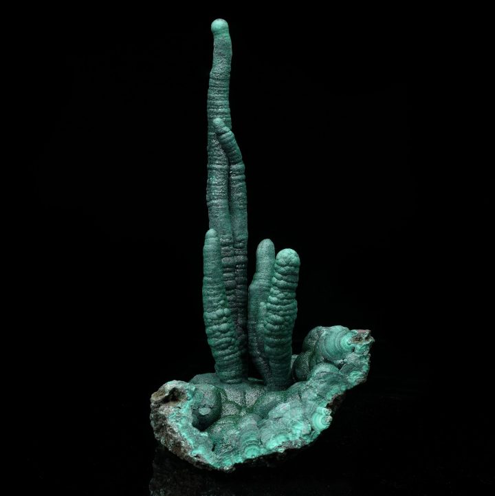 Genuine Malachite Stalactites from the DRC – Vibrant Green Mineral Specimen