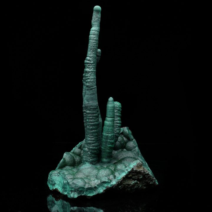 Genuine Malachite Stalactites from the DRC – Vibrant Green Mineral Specimen