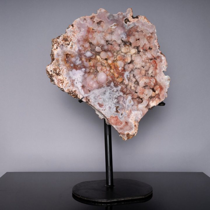 Large Pink Amethyst Slice on Custom Stand from Brazil – Natural Sculpture