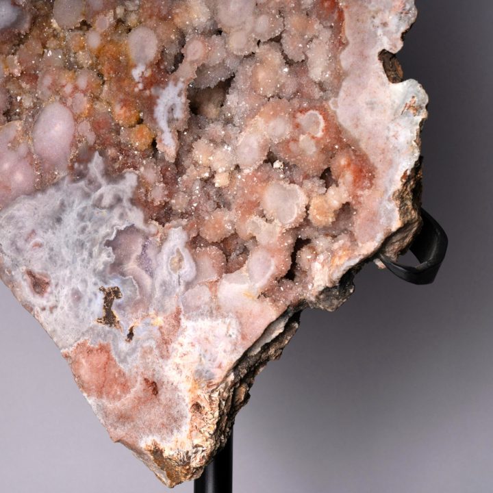 Large Pink Amethyst Slice on Custom Stand from Brazil – Natural Sculpture