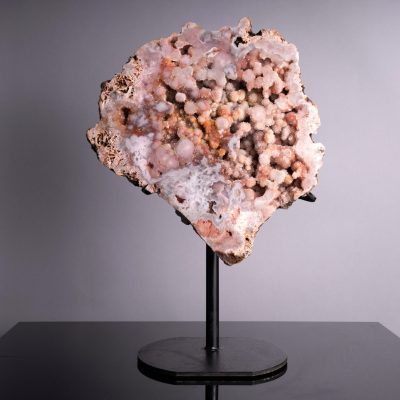 Large Pink Amethyst Slice on Custom Stand from Brazil – Natural Sculpture