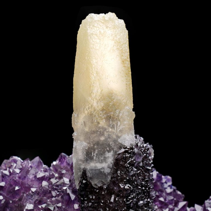 Amethyst Stalactite with Calcite Candlestick – Natural Crystal Formation
