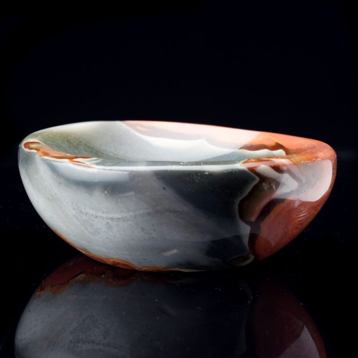 Hand‑Polished Natural Jasper Keepsake Bowl