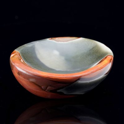 Hand‑Polished Natural Jasper Keepsake Bowl