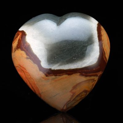Unique Hand‑Polished Jasper Heart – Natural Stone Carving