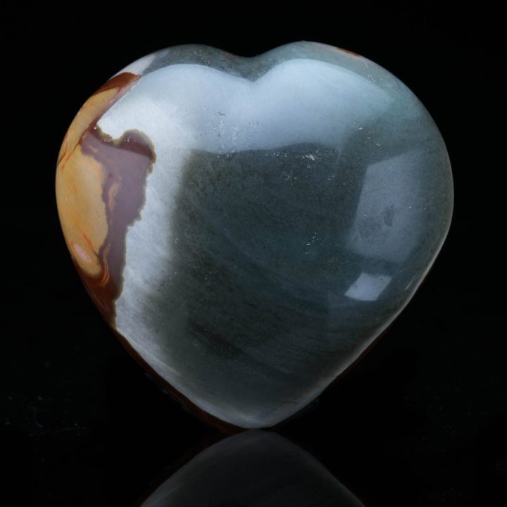 Unique Hand‑Polished Jasper Heart – Natural Stone Carving
