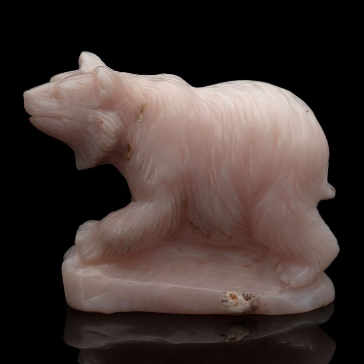 Genuine Opal Bear - Hand Carved from Peru