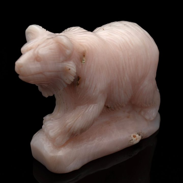 Genuine Opal Bear - Hand Carved from Peru