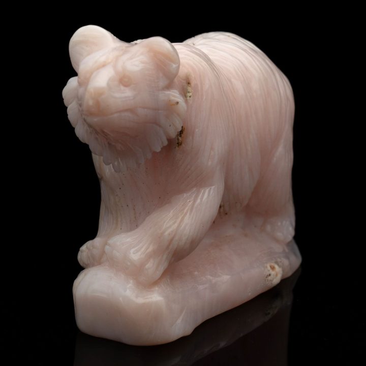 Genuine Opal Bear - Hand Carved from Peru