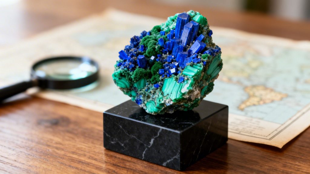 Azurite and Malachite Mineral Specimen