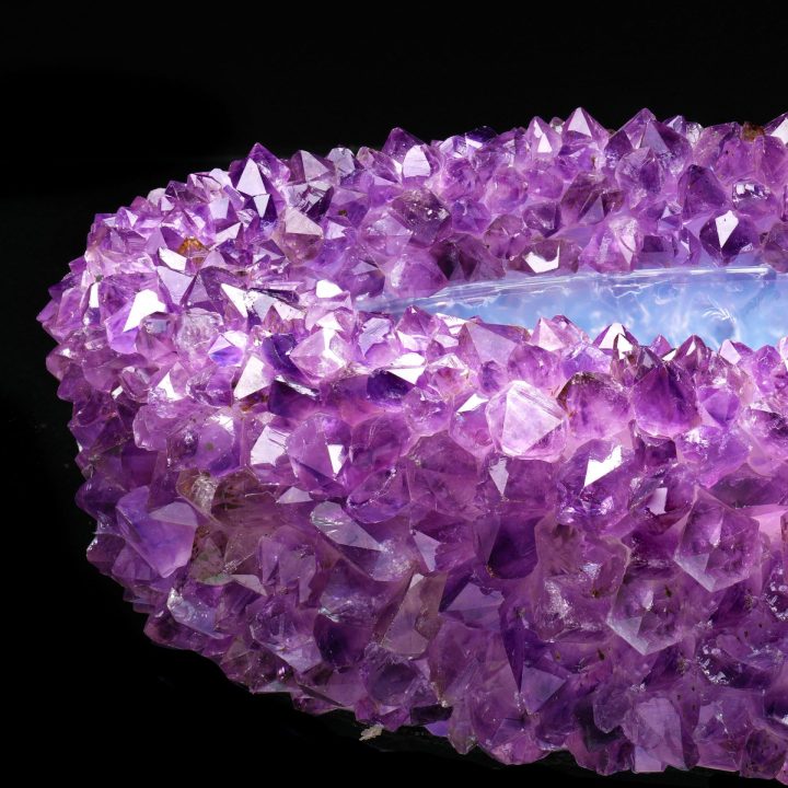 Large Genuine Amethyst Crystal Bowl – 14 lb Natural Geode Decor