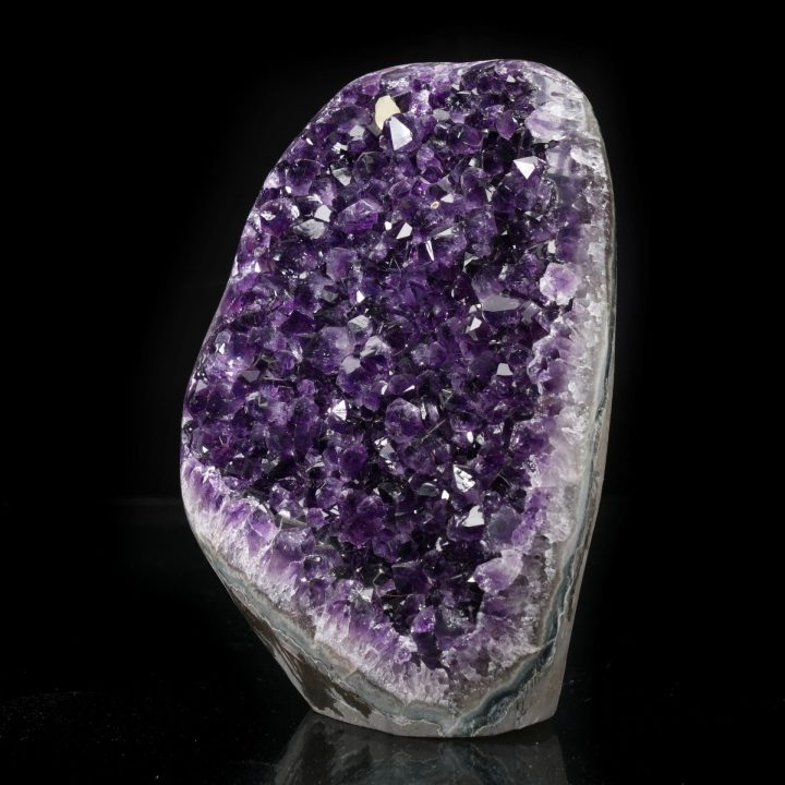Deep Purple Amethyst Geode - Natural Crystal Decor