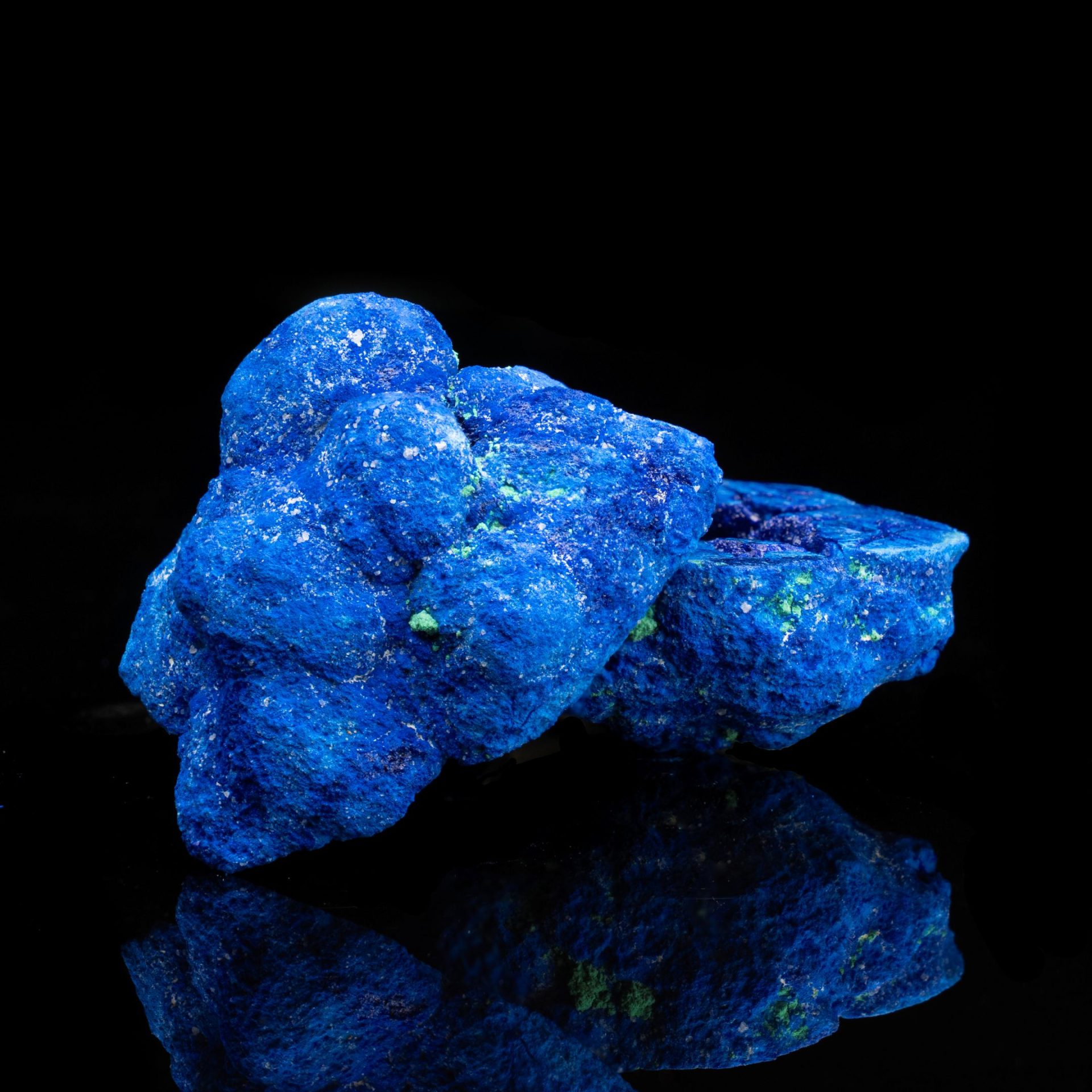 Pair of Authentic Azurite Nodules from Russia
