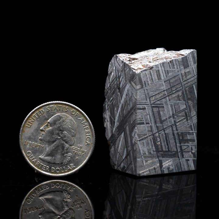 Authentic Iron Meteorite Cube — Widmanstätten Pattern