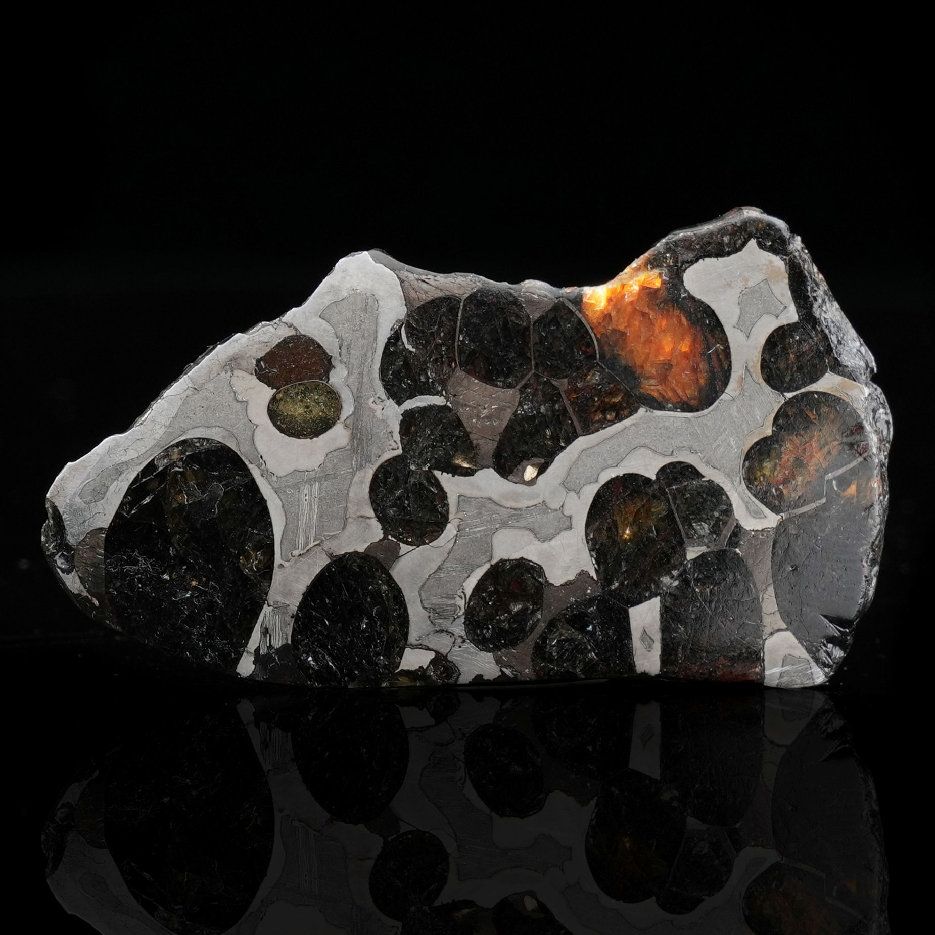 Genuine Pallasite Meteorite Slice – 12g Translucent Olivine