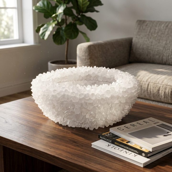 Quartz Crystal Bowl from Brazil — Natural Luxury Decor