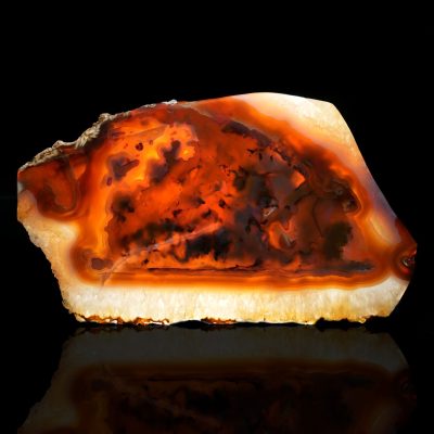 Natural Agate Slice - Vibrant Banded Chalcedony Display Specimen