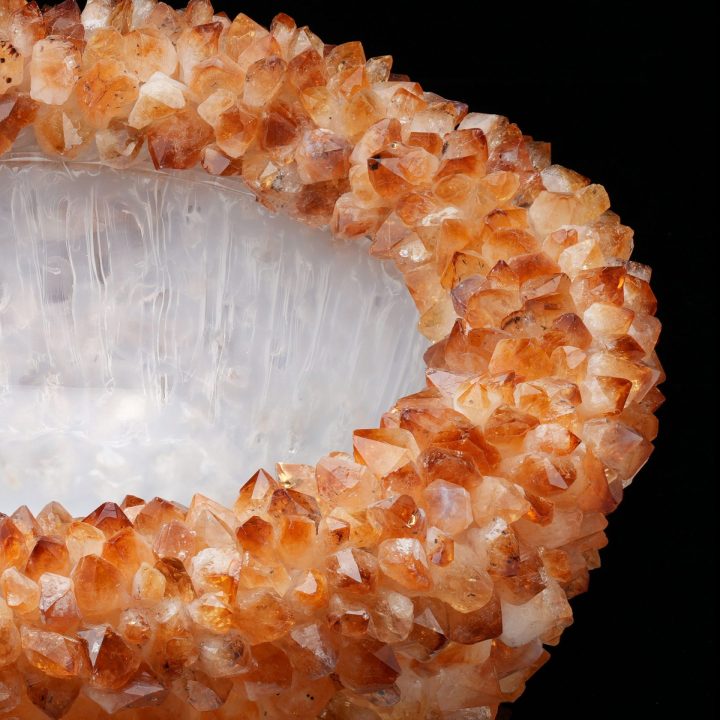Large Citrine Crystal Decorative Bowl – One of a Kind Statement Piece