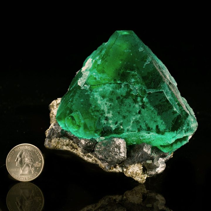 Vibrant Fluorite on Pyrite Matrix from Peru – Collector Specimen