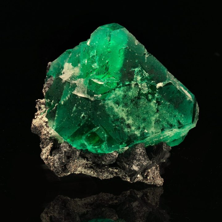 Vibrant Fluorite on Pyrite Matrix from Peru – Collector Specimen