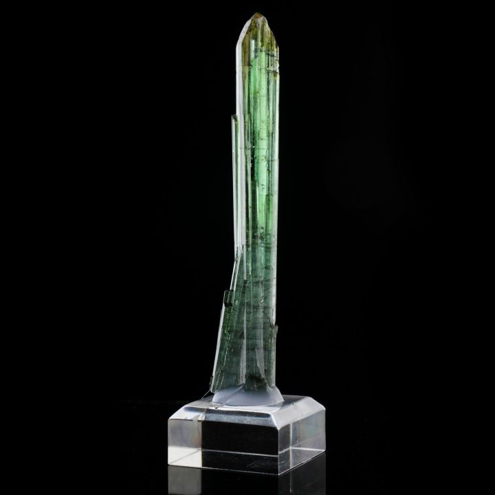 Genuine Green Tourmaline Natural Crystal from the Pederneira Mine in Brazil