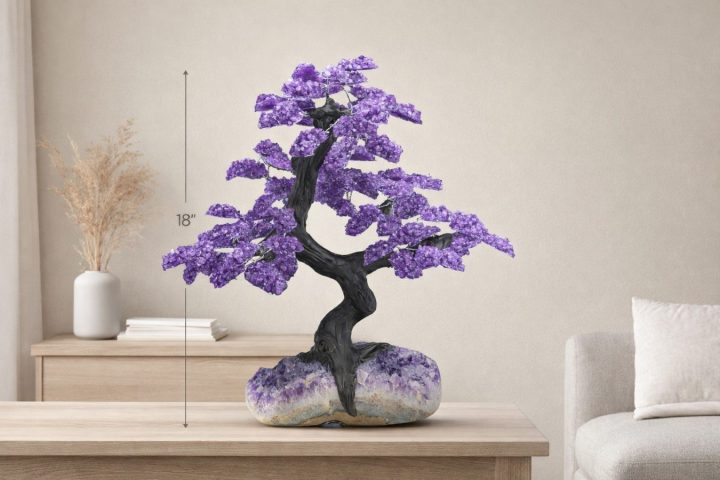 Large Genuine Amethyst on Amethyst Gemstone Crystal Tree - 1.5 ft