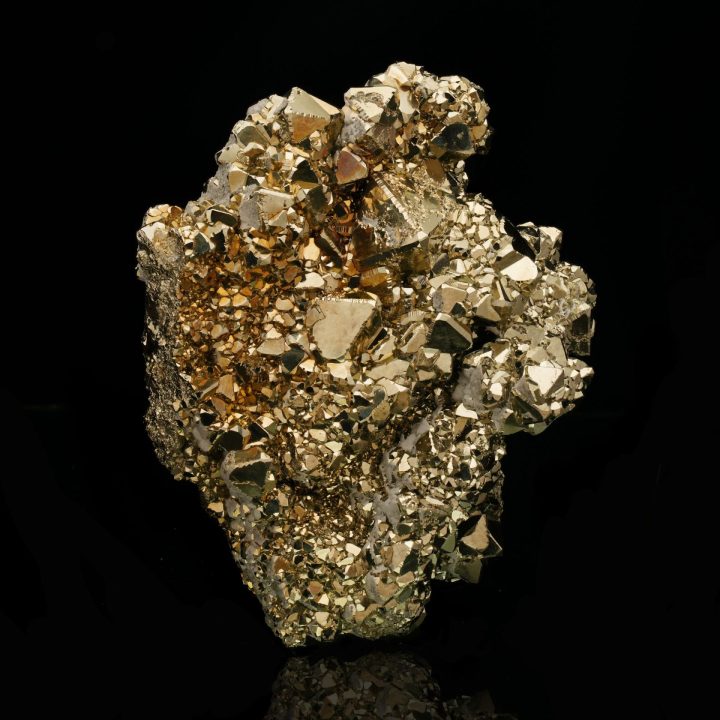 Large Collector‑Grade Pyramidic Pyrite Cluster from Peru