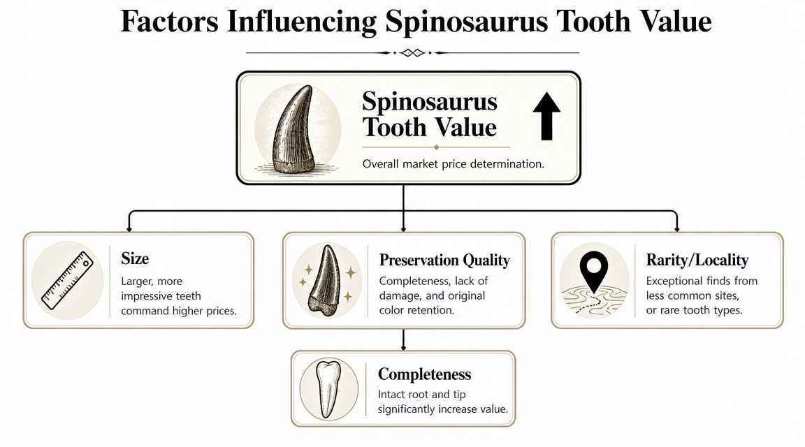 Valuation and Market Pricing of Spinosaurus Teeth