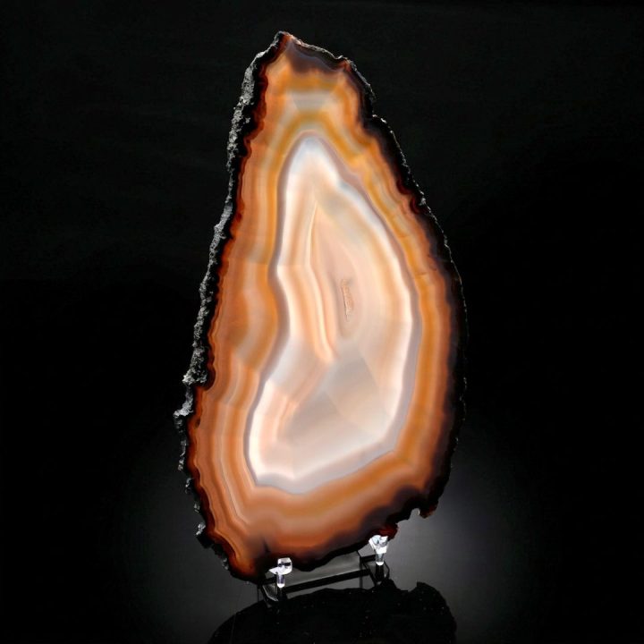Beautiful Hand Polished Natural Agate Slice from Brazil