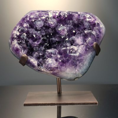 Large Amethyst Geode from Uruguay on Custom Stand