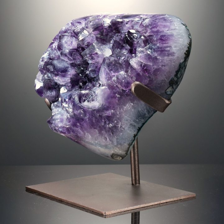 Large Amethyst Geode from Uruguay on Custom Stand