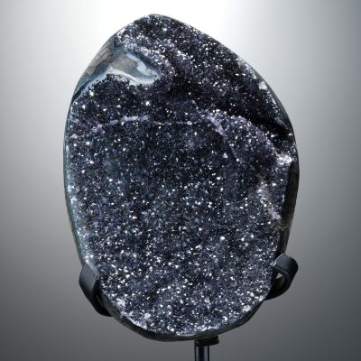 Genuine Black Amethyst on Custom Stand from Uruguay