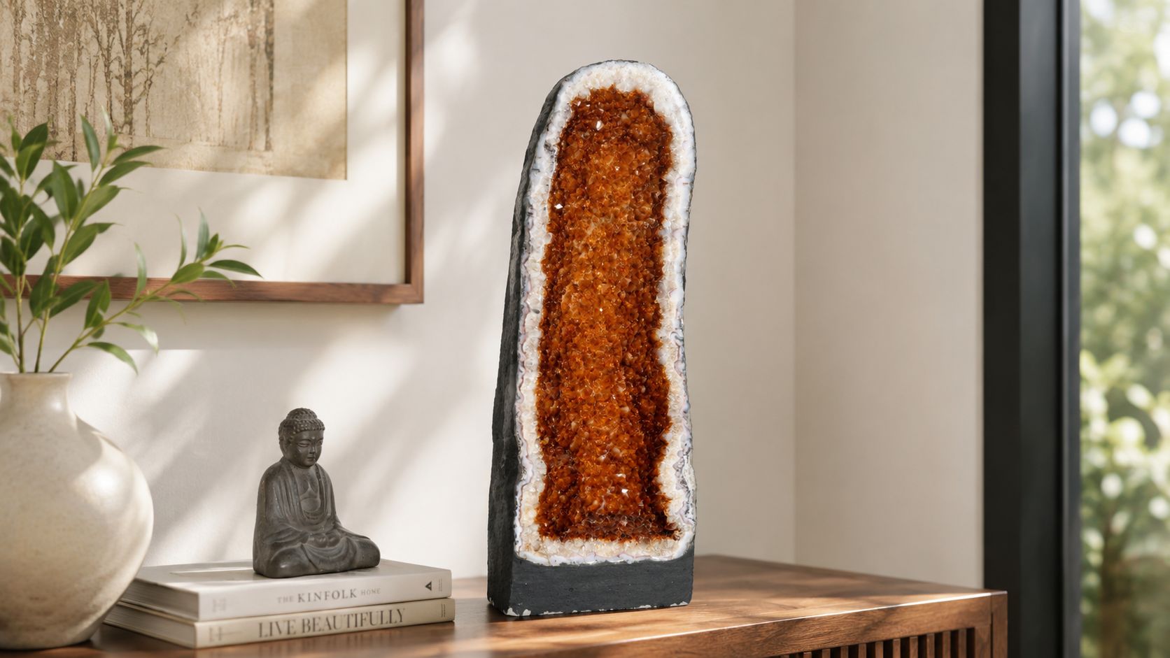 Radiant Large Citrine Cathedral From Brazil