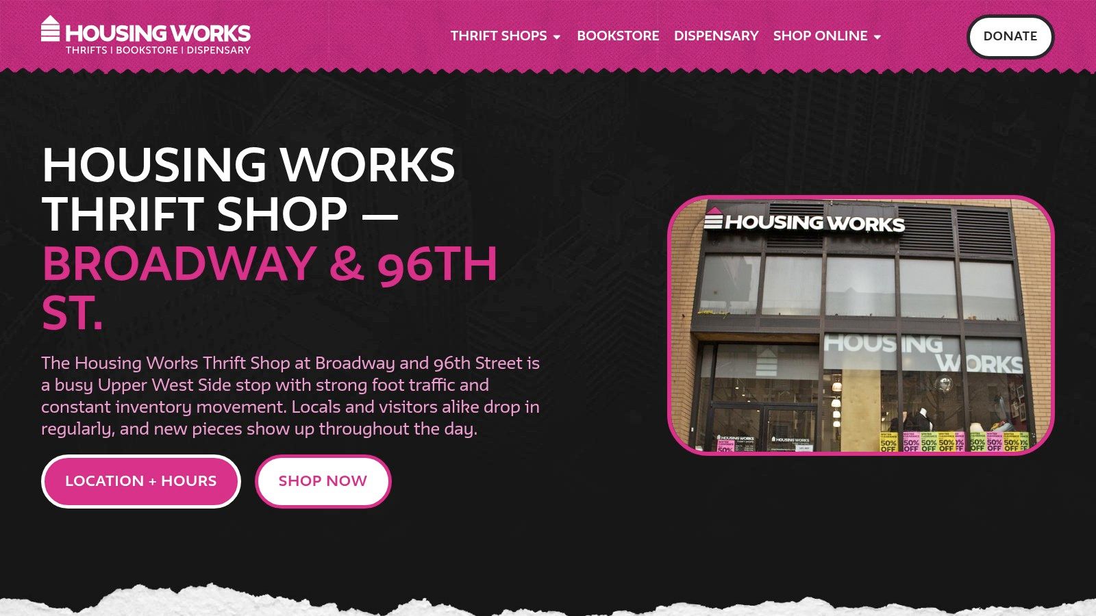 Housing Works Thrift Shop – Broadway & 96th St