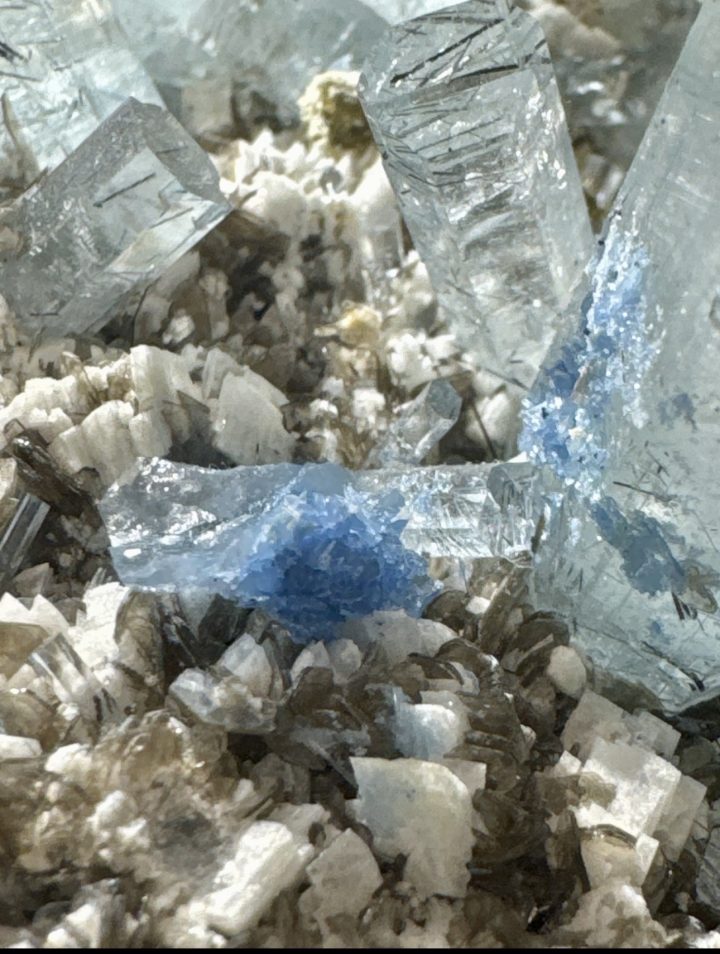 Museum Quality Aquamarine Cluster on Matrix from Nagar, Pakistan