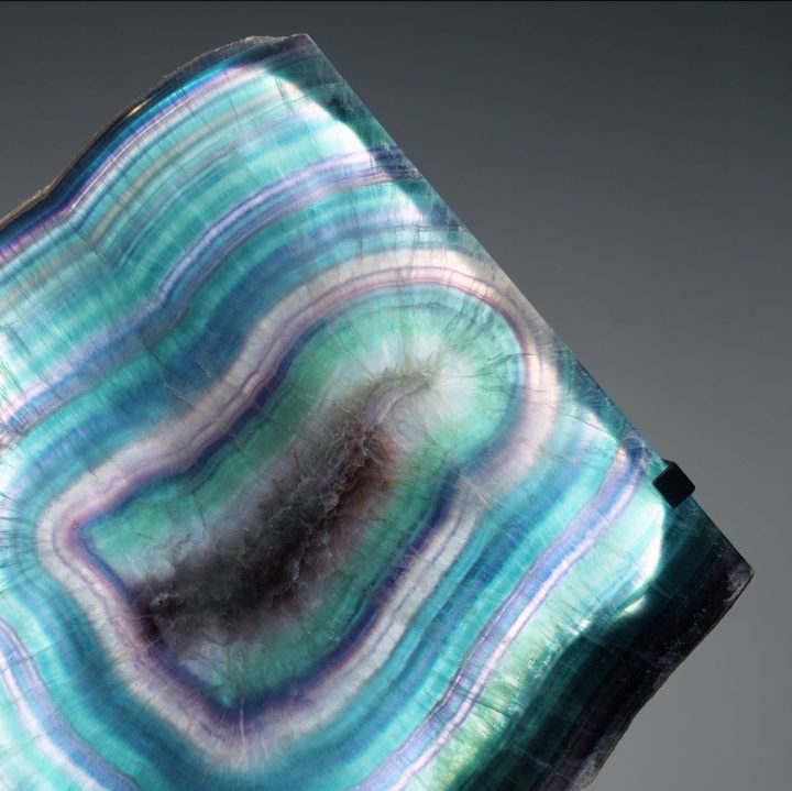 Genuine Mexican Fluorite Lamp on Custom Stand | Calming Home Decor