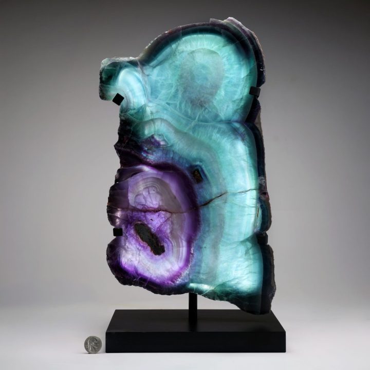 Mexican Fluorite Lamp | One of a Kind Natural Crystal Luxury Decor